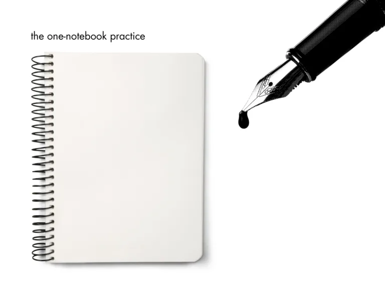 the one-notebook practice: what if you read yourself like a stranger?